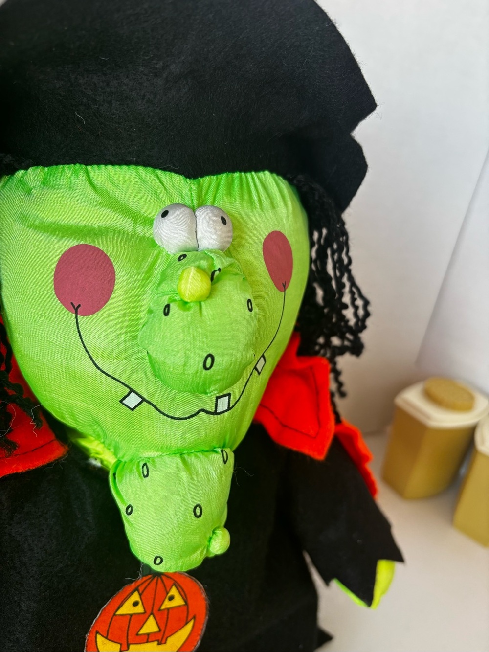 Vintage 90’s Halloween Witch Stuffed Nylon Plush 21” - Picture 10 of 10